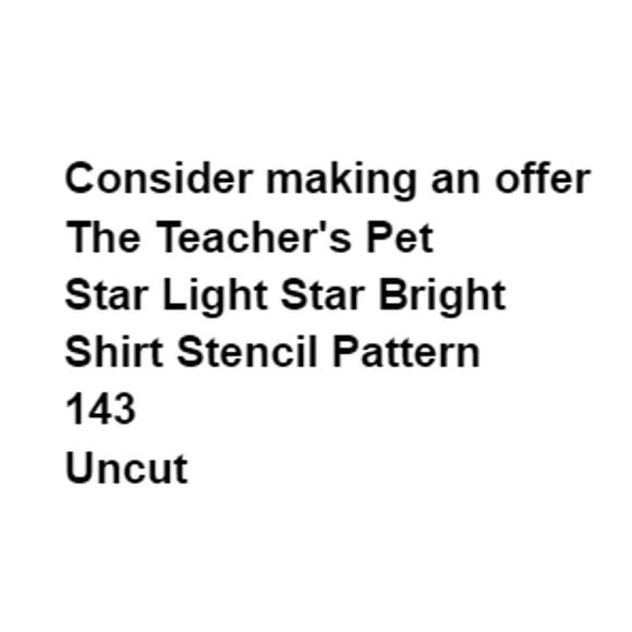 The Teacher Pet 143 Pattern Star Light Star Bright Uncut Stencil Christmas Top - Picture 3 of 6